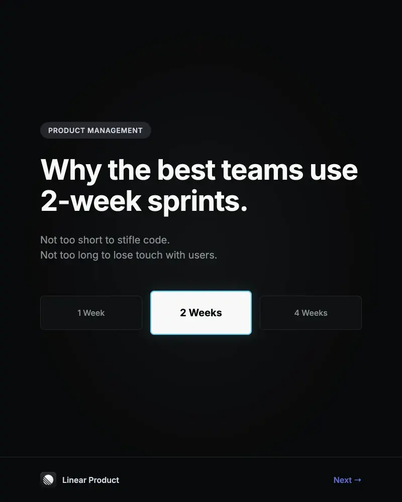 Why 2-week sprints work - slide 1
