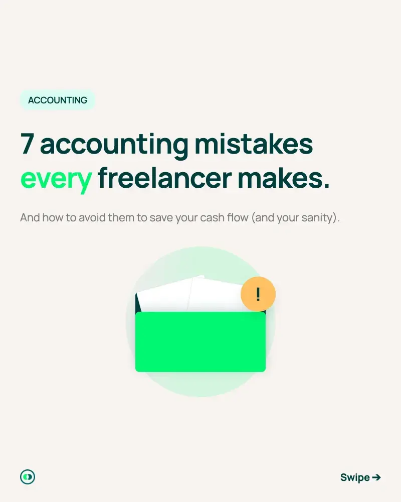 7 freelance accounting mistakes - slide 1