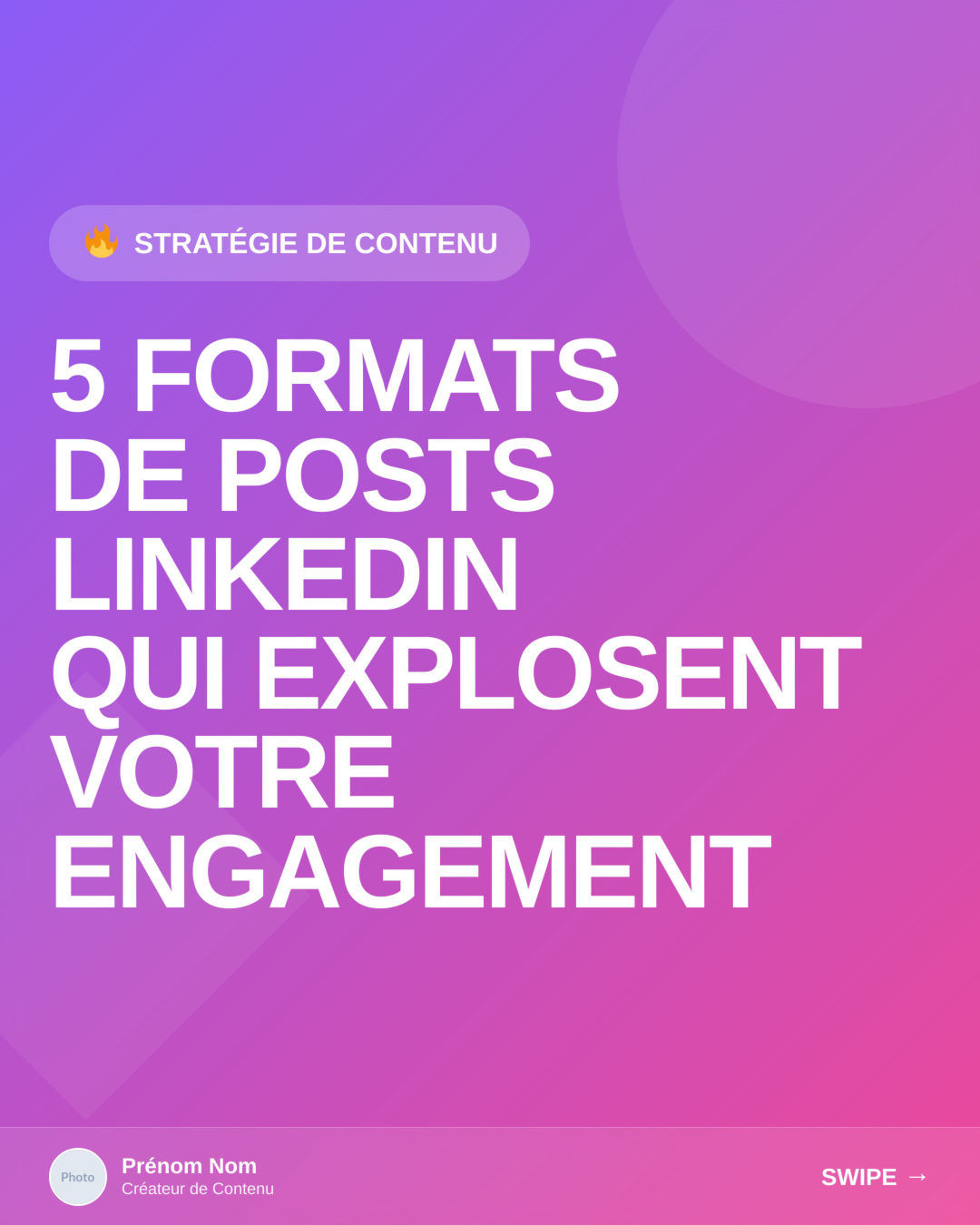 Exemple de carrousel Bold Gradient